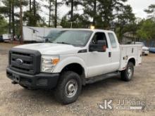 (Charlotte, NC) 2013 Ford F350 4x4 Extended-Cab Service Truck Runs, Moves & Operates) (Paint Damage