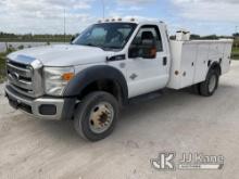 (City Of Westlake, FL) 2016 Ford F550 URD/Flatbed Truck Runs & Moves, Body Rust) (FL Residents Purch