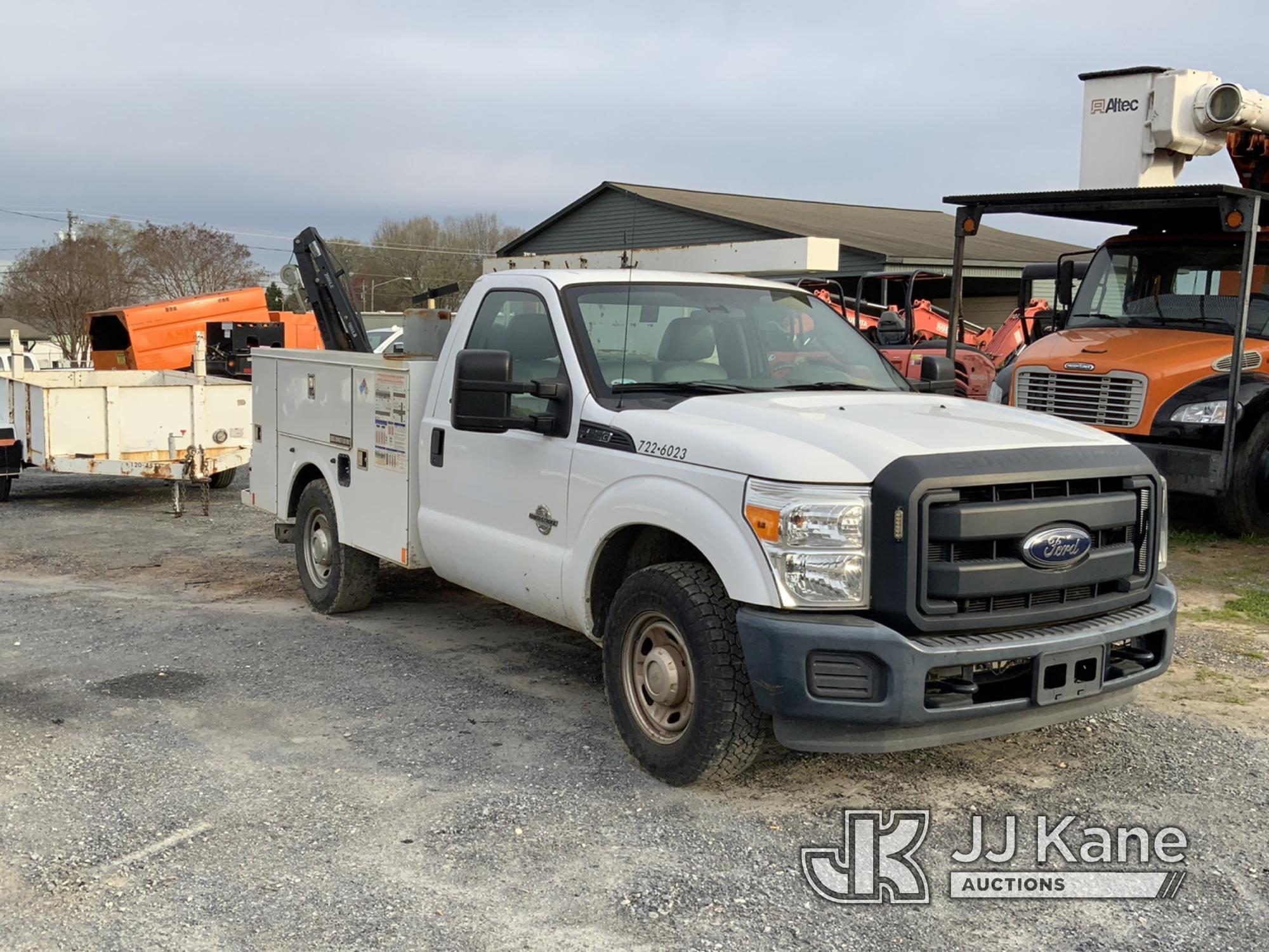 (Shelby, NC) 2016 Ford F250 Service Truck Runs & Moves) (Check Engine Light On)