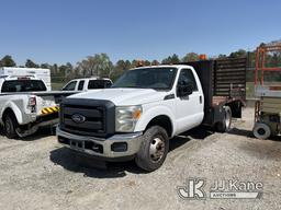 (Chester, VA) 2015 Ford F350 Flatbed Truck Not Running, Does Not Crank, No Oil in Engine) (Odometer