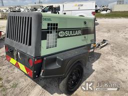 (Westlake, FL) 2014 Sullair 185DPQ Portable Air Compressor, trl mtd No Title)(Towable, Not Running,