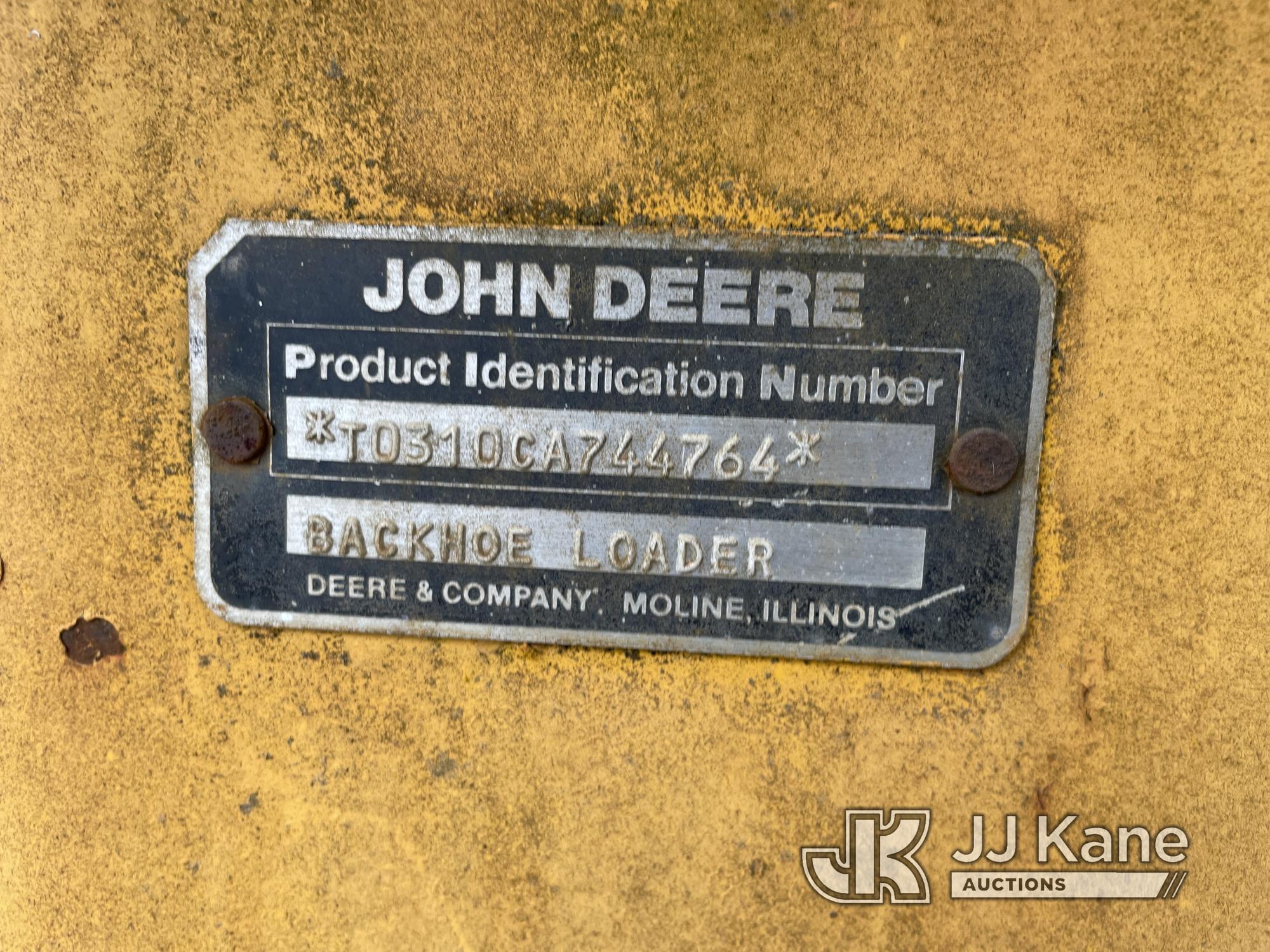 (Columbiana, AL) 1998 John Deere 310C Tractor Loader Backhoe, (Municipality Owned) Runs, Moves & Ope