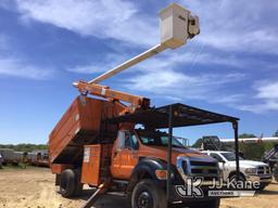 (Byram, MS) Altec LRV55, Over-Center Bucket Truck mounted behind cab on 2010 Ford F750 Chipper Dump