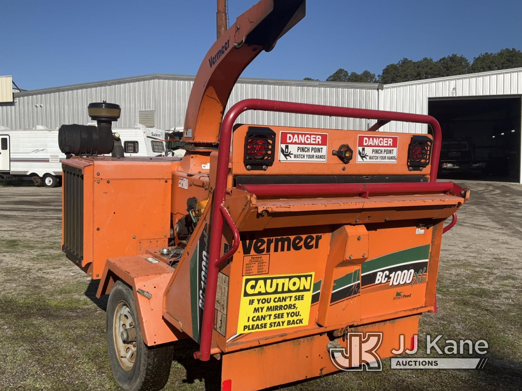 (Florence, SC) 2013 Vermeer BC1000XL Chipper (12in Drum), trailer mtd Not Running, Condition Unknown