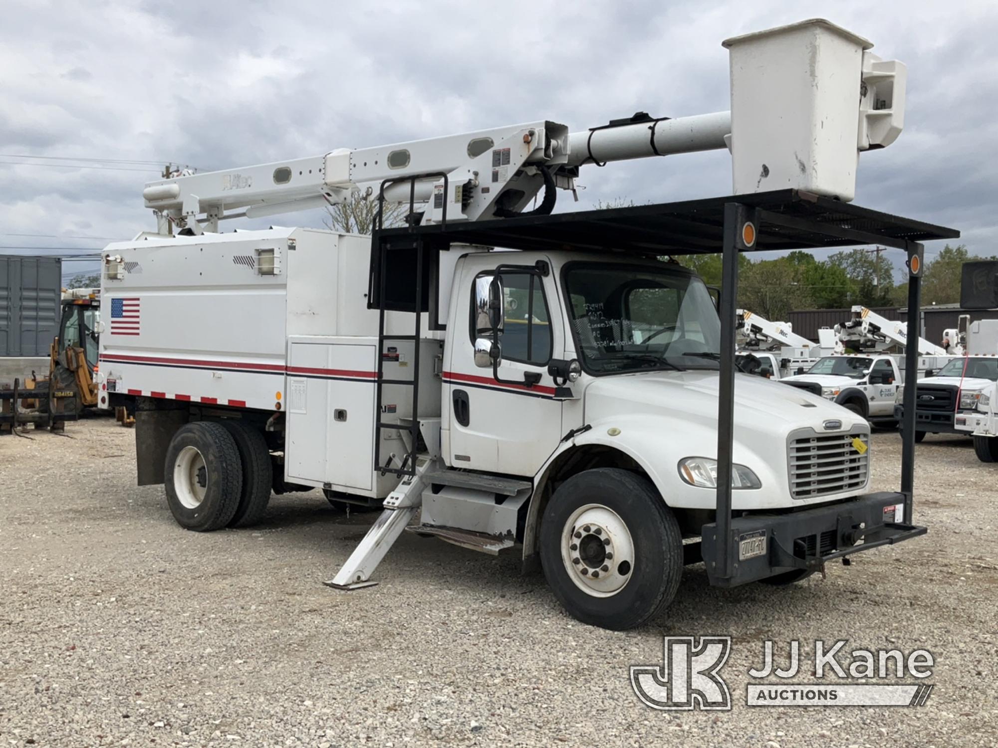 (Charlotte, NC) Altec LRV56, Over-Center Bucket Truck mounted behind cab on 2012 Freightliner M2 106