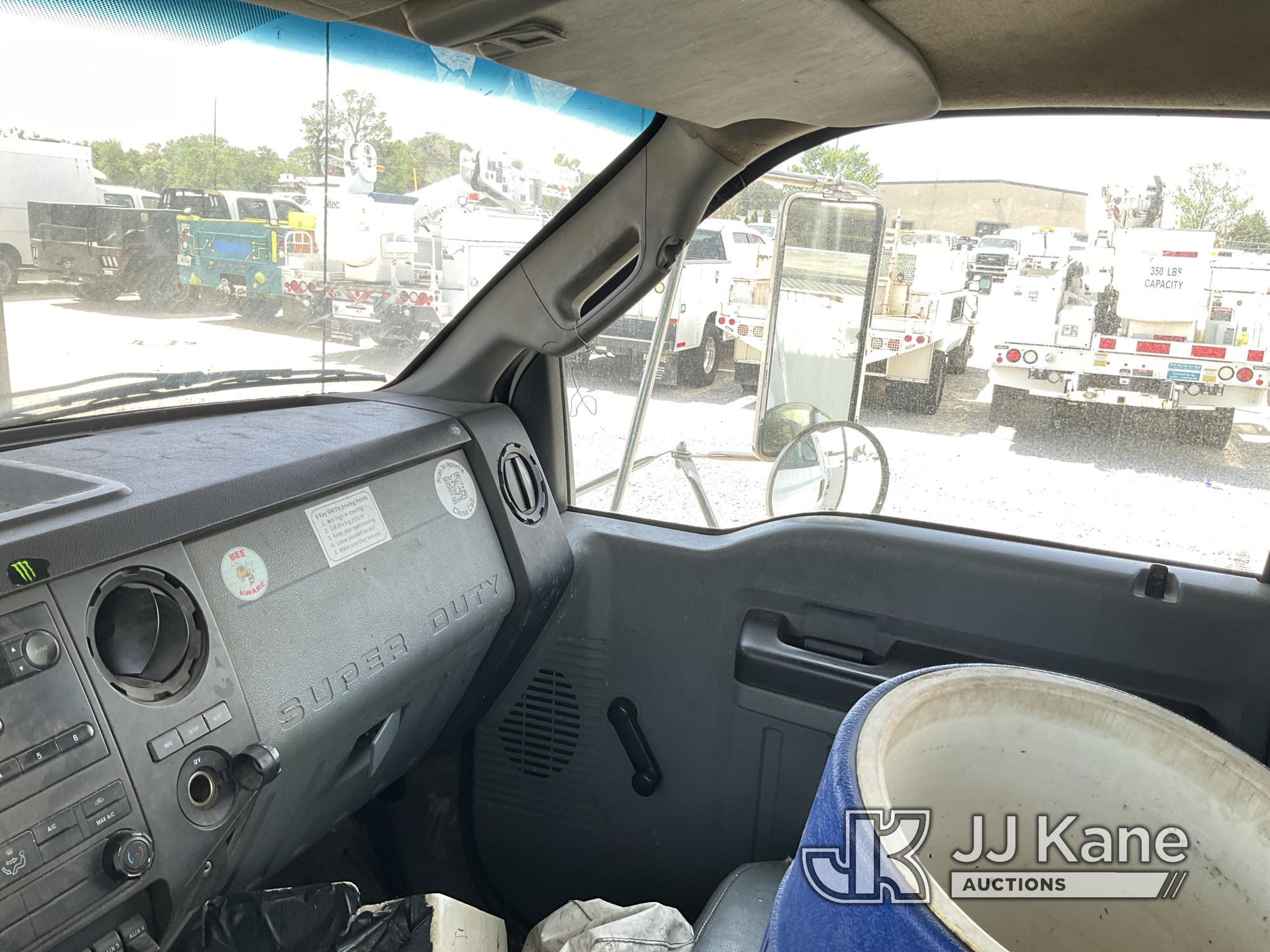 (Villa Rica, GA) HiRanger/Terex XT55, Over-Center Bucket Truck mounted behind cab on 2013 Ford F750
