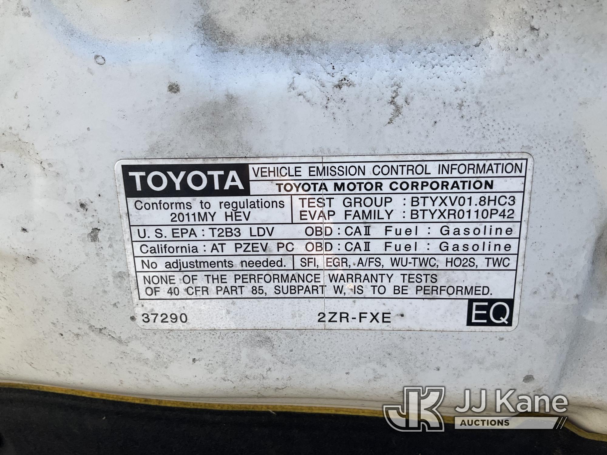 (Dixon, CA) 2011 Toyota Prius 4-Door Hybrid Sedan Runs & Moves)( Intermittent Hybrid Battery Issues