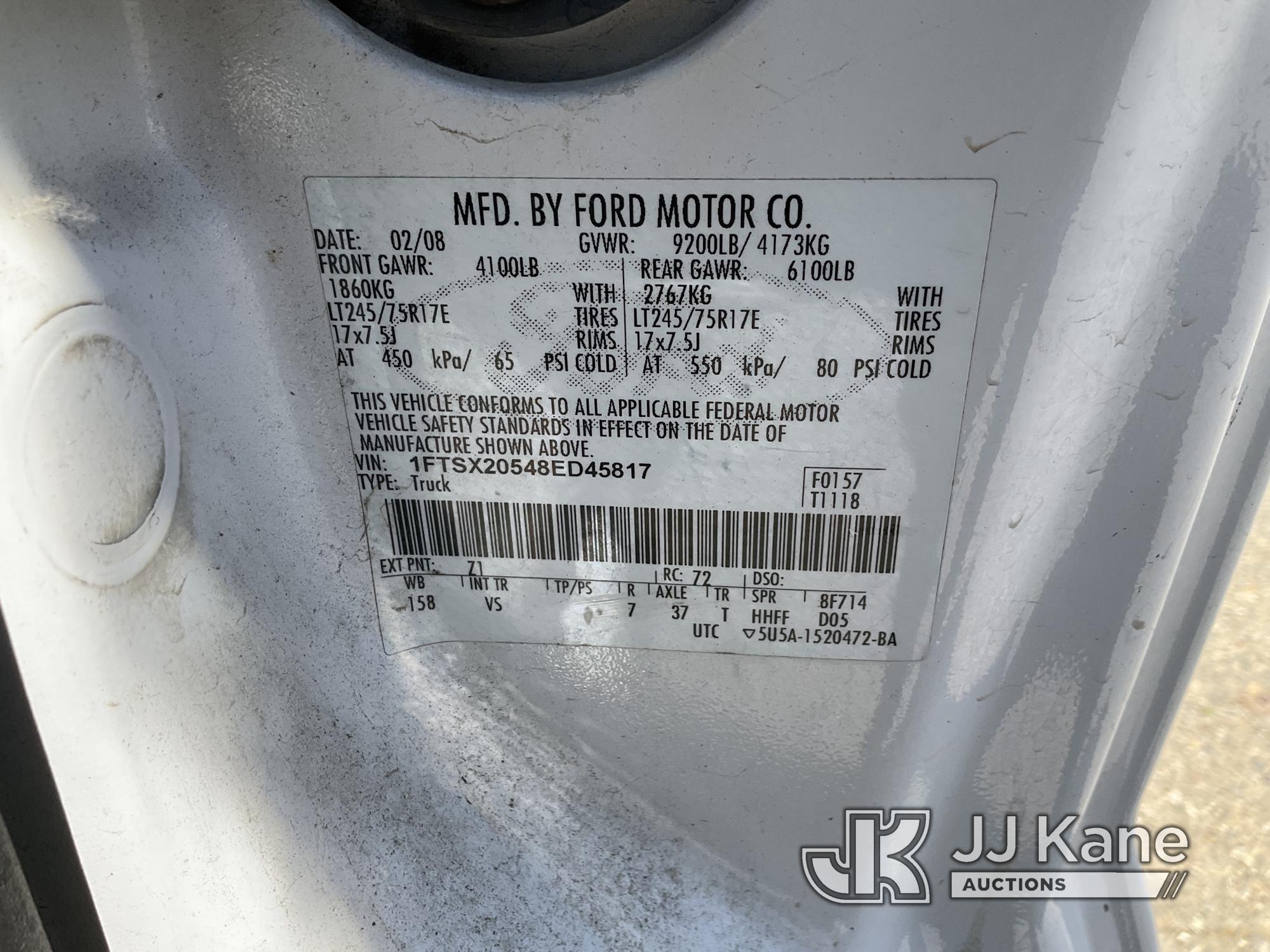 (Dixon, CA) 2008 Ford F250 SD Extended-Cab Pickup Truck Runs & Moves)( Random Misfire)( Air Bag Ligh