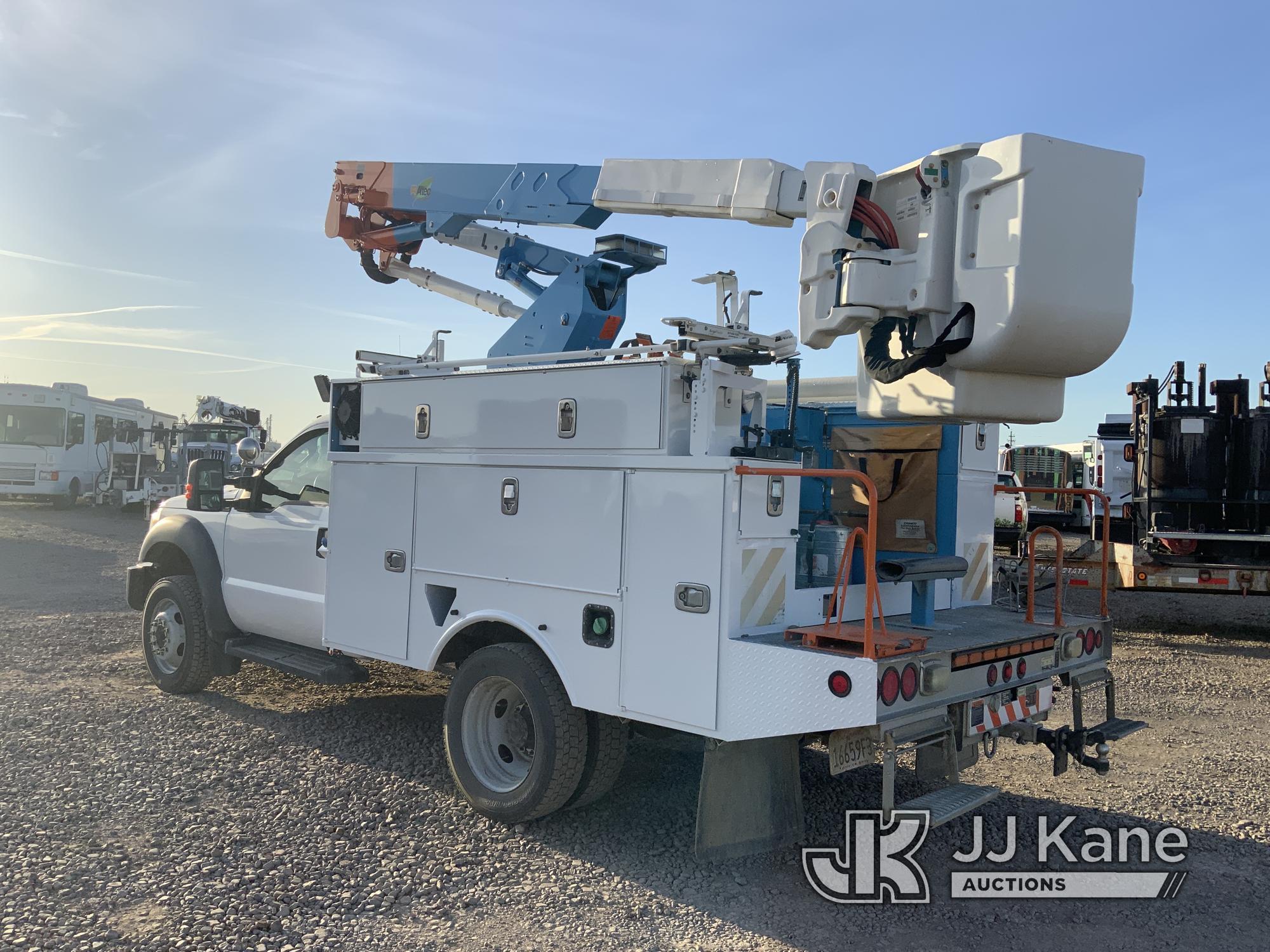 (Dixon, CA) Altec AT37G, Articulating & Telescopic Bucket Truck mounted behind cab on 2015 Ford F550