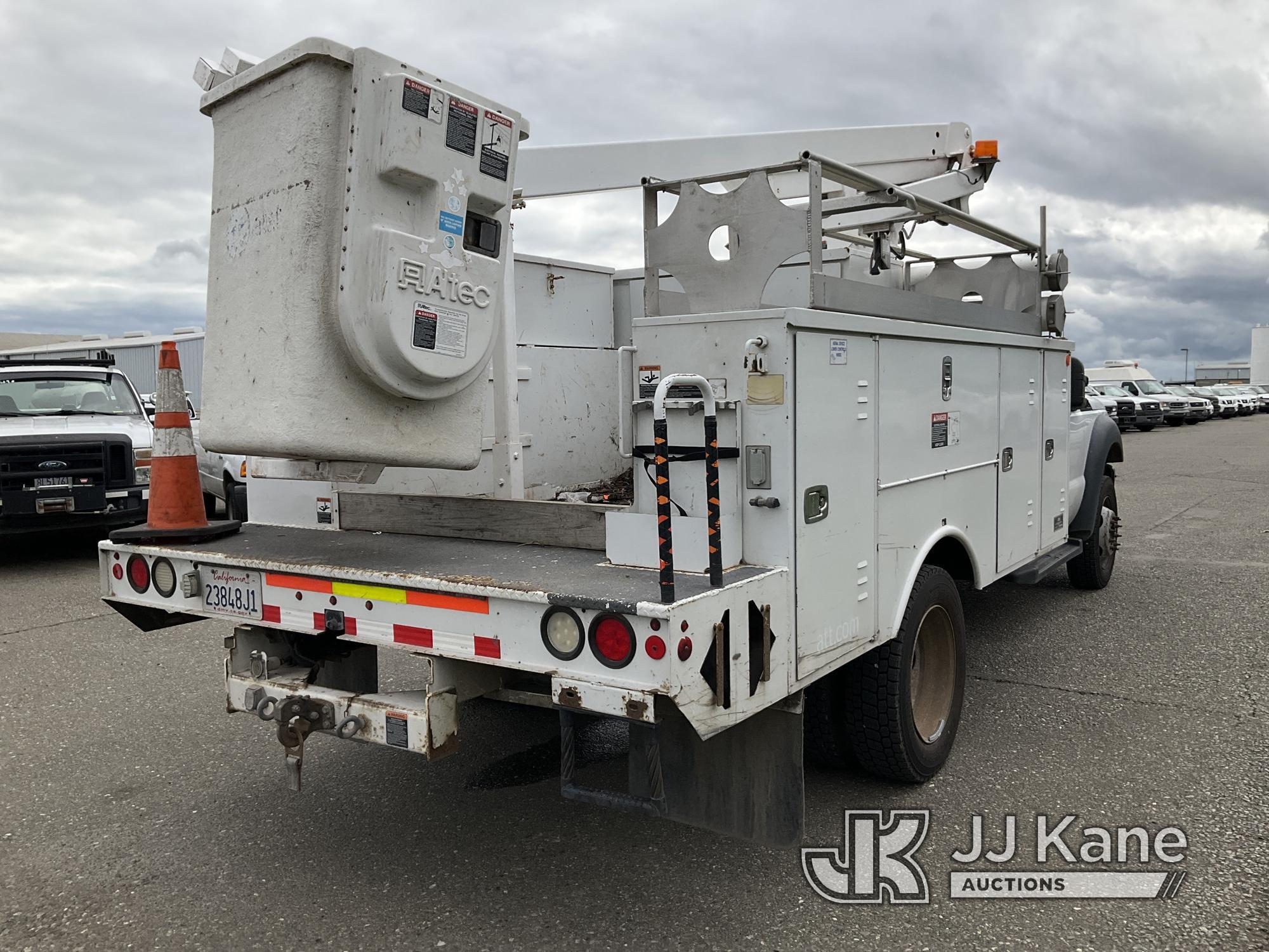 (Dixon, CA) Altec AT200A, Telescopic Bucket Truck mounted behind cab on 2013 Ford F450 Service Truck