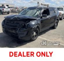 2017 Ford Explorer AWD Police Interceptor 4-Door Sport Utility Vehicle Wrecked, Airbags Deployed, Ai