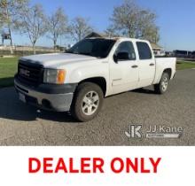 (Dixon, CA) 2013 GMC Sierra Hybrid 4x4 Crew-Cab Pickup Truck Runs & Moves, Drives Only In 4WD, Suspe