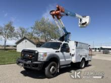 Altec AT37G, mounted behind cab on 2011 Ford F550 4x4 Service Truck Runs, Moves & Operates