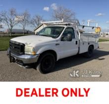 2003 Ford F250 Service Truck Runs & Moves, Engine Misfires