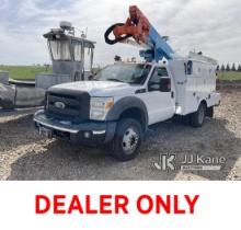 (Dixon, CA) Altec AT37G, mounted behind cab on 2011 Ford F550 4x4 Service Truck Not Running, Drive S