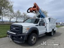 Altec AT37G, mounted behind cab on 2011 Ford F550 4x4 Service Truck Runs, Moves, & Operates