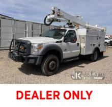 Altec AT37G, mounted behind cab on 2012 Ford F550 4x4 Service Truck Runs & Moves, PTO Engages, Does 