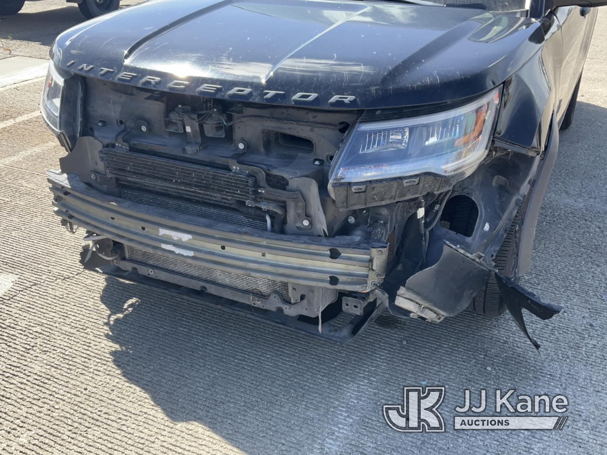 (Dixon, CA) 2018 Ford Explorer AWD Police Interceptor 4-Door Sport Utility Vehicle Wrecked, Front Ax