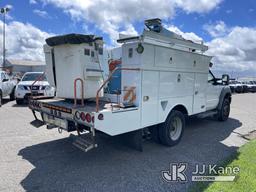 (Dixon, CA) Altec AT37G, mounted behind cab on 2011 Ford F550 4x4 Service Truck Runs, Moves, & Opera