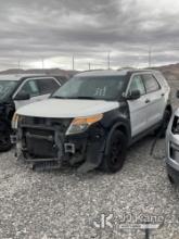 2014 Ford Explorer AWD Police Interceptor Wrecked, Missing Parts, Towed In Jump To Start, Runs & Mov
