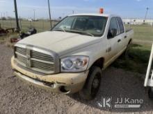 2008 Dodge RAM 3500 Extended-Cab Pickup Truck Not Running, Condition Unknown, Key Stuck In Ignition,