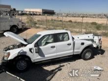 2022 Ford F150 4x4 Crew-Cab Pickup Truck Wrecked, Not Running Or Moving, Air Bags Deployed, Parts In