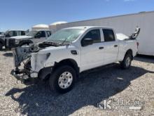2019 Nissan Titan XD 4x4 Crew-Cab Pickup Truck Wrecked, Not Running Or Moving, Parts In Bed, Conditi