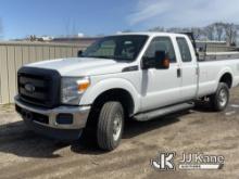 2015 Ford F250 4x4 Extended-Cab Pickup Truck Runs & Moves) (Check Engine Light On, Runs Rough, Body 