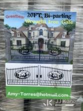 1 Set of 2023 Greatbear 20ft Bi-Parting Wrought Iron Gate with Deer Artwork (New/Unused) NOTE: This 