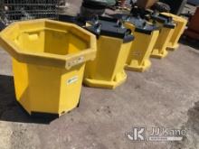 (5) Ultra Tech Spill Containment Buckets W/ Cart NOTE: This unit is being sold AS IS/WHERE IS via Ti
