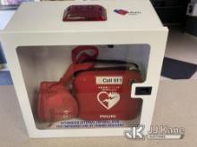 Heartstart Automated External Defibrillator with Heart Station Rescue Case (Powers On. Operation Unk