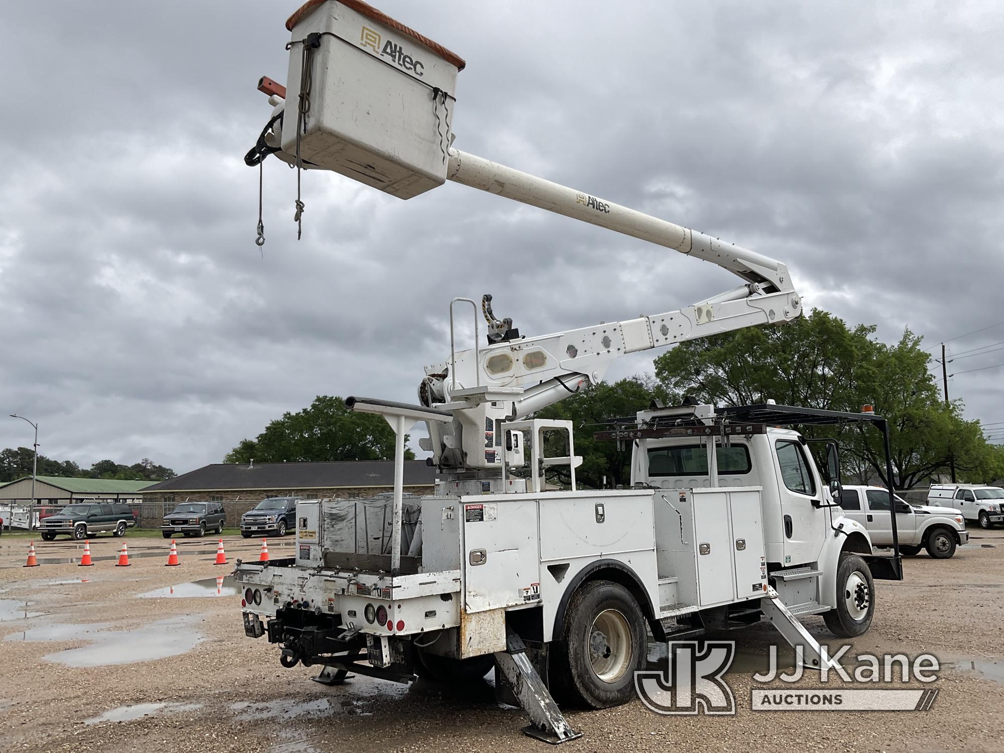 (Cypress, TX) Altec AA55-MH, Material Handling Bucket Truck rear mounted on 2018 Freightliner M2 106