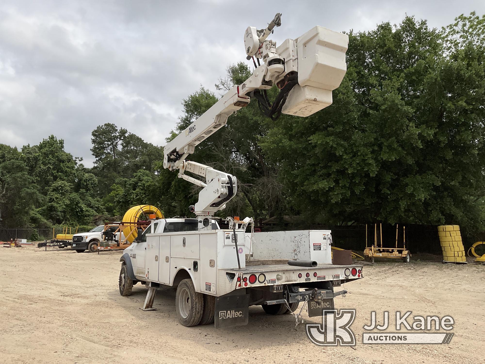 (Cypress, TX) Altec AT40-MH, Articulating & Telescopic Material Handling Bucket Truck mounted behind