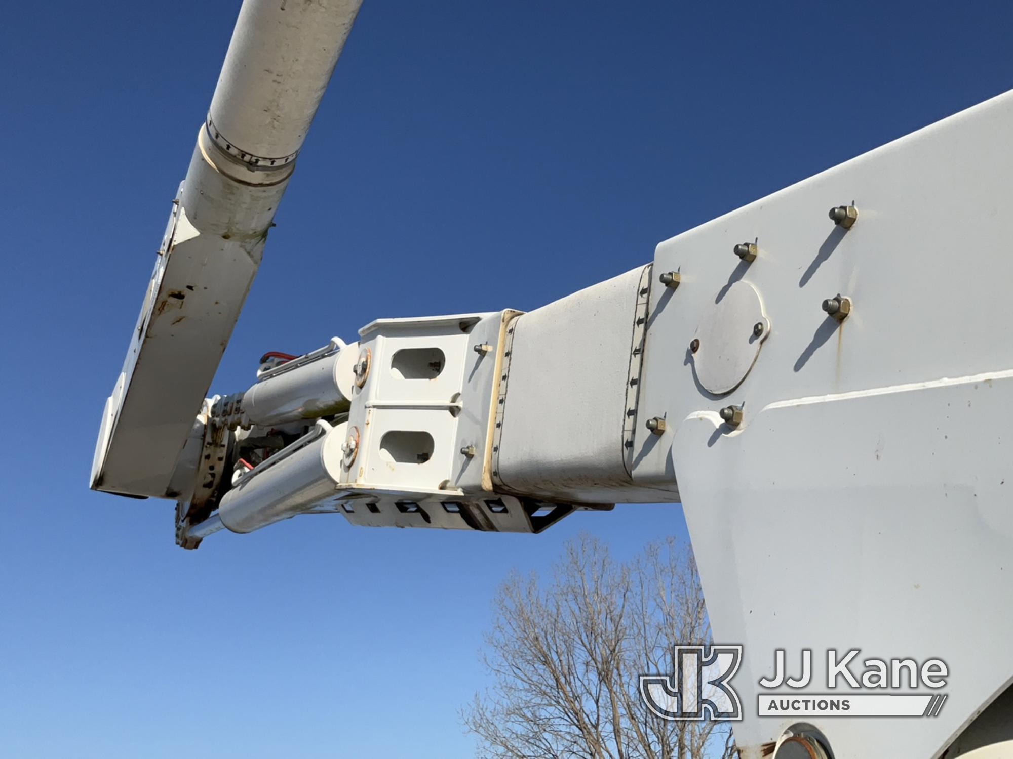 (Des Moines, IA) Altec AM55E, Over-Center Material Handling Bucket Truck rear mounted on 2011 Intern