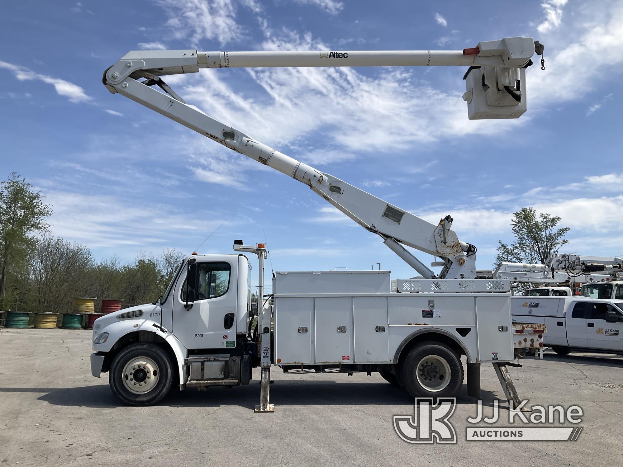 (Kansas City, MO) Altec AA755-MH, Material Handling Bucket rear mounted on 2014 Freightliner M2 106