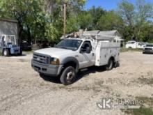 2006 Ford F550 Service Truck Jump To Start, Need New Batteries, Runs And Drives But Will Stall Out A
