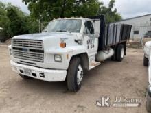 1994 Ford F700 Flatbed/Dump Truck, Vehicle Runs On Propane Starts With A Jump, Runs And Moves, Must 