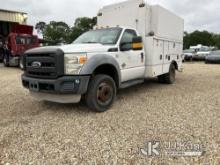 2012 Ford F550 Service Truck Runs & Moves) (Check Engine Light On, Seat Torn,
