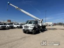 Altec D3055-TR, Digger Derrick rear mounted on 2015 Freightliner M2 106 T/A Flatbed/Utility Truck Ru