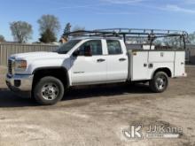 2017 GMC Sierra 2500HD Extended-Cab Service Truck Runs, Moves, Paint Damage
