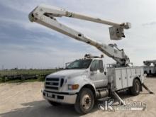 Altec AA755-MH, Material Handling Bucket Truck rear mounted on 2013 Ford F750 Utility Truck Runs, Mo