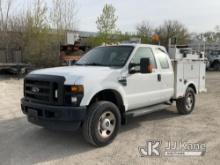 2008 Ford F350 4x4 Extended-Cab Service Truck Runs, Moves