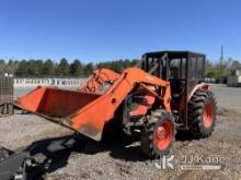 Kubota M9960 Utility Tractor Runs & Moves) (Will Not Stay in Gear, Condition Unknown, Missing Serial