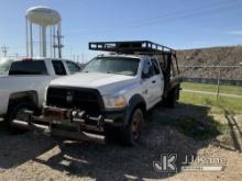 (Waxahachie, TX) 2012 Dodge Ram 4500 4x4 Crew-Cab Flatbed Truck Not Running, Conditions Unknown) (Ch
