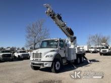 Altec DM45-TR, Digger Derrick rear mounted on 2013 Freightliner M2 106 T/A Flatbed/Utility Truck Run