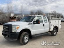 2012 Ford F350 4x4 Extended-Cab Enclosed Service Truck Runs and Moves