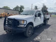2017 Ford F350 4x4 Extended-Cab Flatbed Truck Runs & Moves, Body Damage Pictured, Engine Noise, Chec
