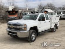 2015 Chevrolet Silverado 2500HD 4x4 Extended-Cab Enclosed Service Truck Runs, Moves, Rough Idle, Eng