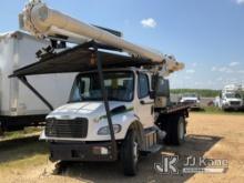 Altec LR7-60E70RM, Over-Center Elevator Bucket Truck rear mounted on 2021 Freightliner M2 Flatbed Tr