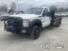2015 Ford F550 Flatbed Truck Runs & Moves